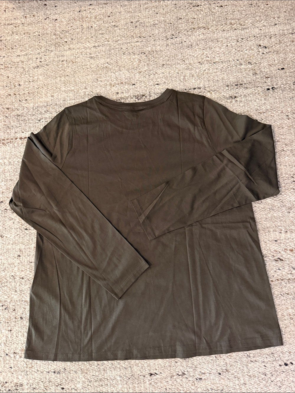 NWT Eileen Fisher Organic Pima Cotton Jersey l/s round neck tee- large - Picture 5 of 6
